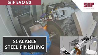 Siif Evo 80 Scalable Robotic Finishing Cell For Steel Castings High-Speed Grinding