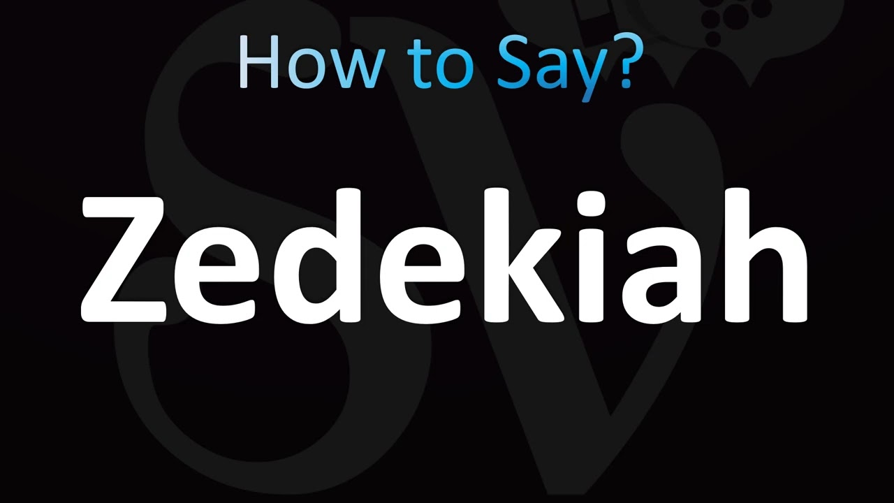 How to Pronounce Zedekiah (Bible, King of Judah) - YouTube