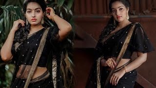 Actress Malavika Menon Hot | Malavika Menon Sexy Video || Reels Saree Tiktok