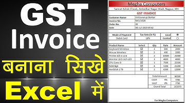 How to Make GST Invoice in Microsoft Excel Step-by-Step in Hindi | Create Invoice in Excel