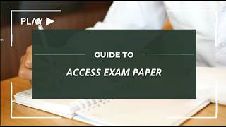 Guide To Access Exam Paper