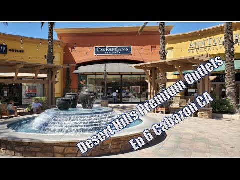 Desert Hills Premium Outlets West Village Café Cabazon CA Riverside  Shopping Center Levi's Skechers - YouTube
