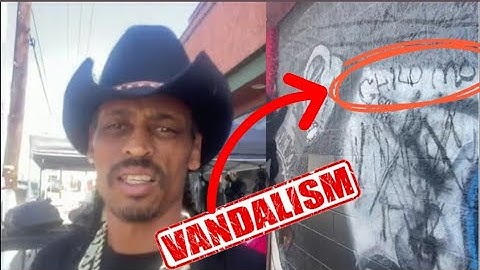 NIPSEY HUSSLE MURAL VANDALIZED AGAIN IN ATTEMPT TO DISRESPECT COWBOY FOR HIS WICKET OFFENDER STATUS