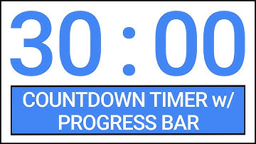 30 min Countdown Timer w/ Progress Bar #Timer #Countdown