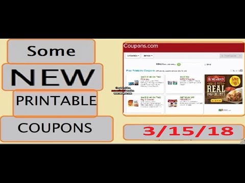 New Printable Coupons- 3/15/18