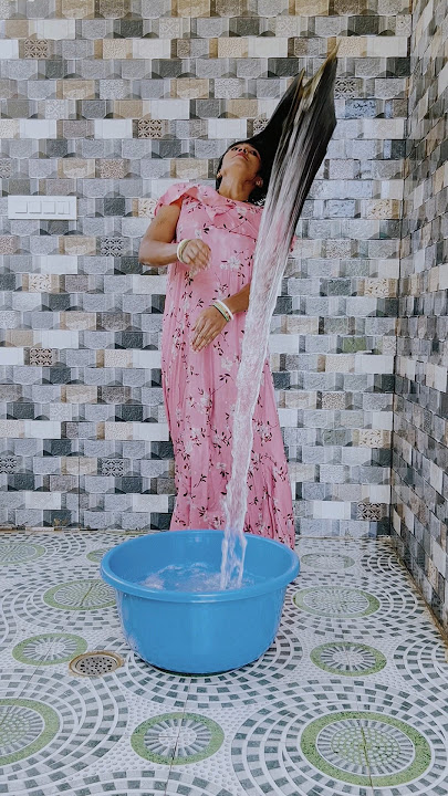 Hair wash slow motion 👱‍♀️#shorts #viral #longhair #hairstyle #trending #hair #youtubeshorts #vlog
