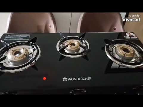 Wonderchef Ultima 3 Burner Glass cooktop Bahut hi sundar Gas stove 3 Burner