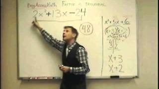 EASY ACCESS MATH  FACTORING A TRINOMIAL          ALGEBRAIC METHOD