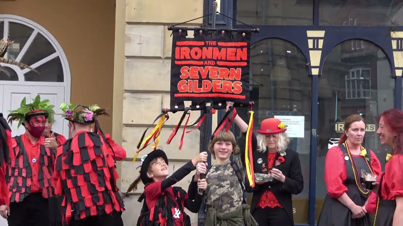 Ironmen Severn Gilders Morris joint dance at Bedcote Morris Day of Dance in Stourbridge 2024