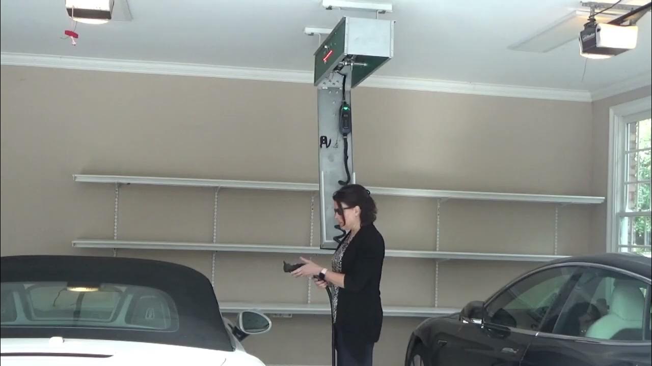 Overhead Automated EV Charger with Wireless Controls | Plug-In Overhead