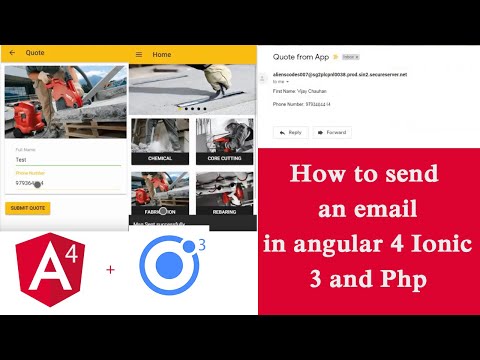 How to send an email in angular 8  Ionic 5  and Php |Vijay Chauhan|