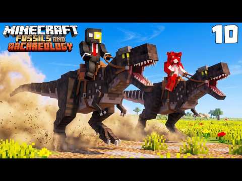 WHO REALLY WON THE T-REX RACE? - Minecraft Fossils and Archeology #10