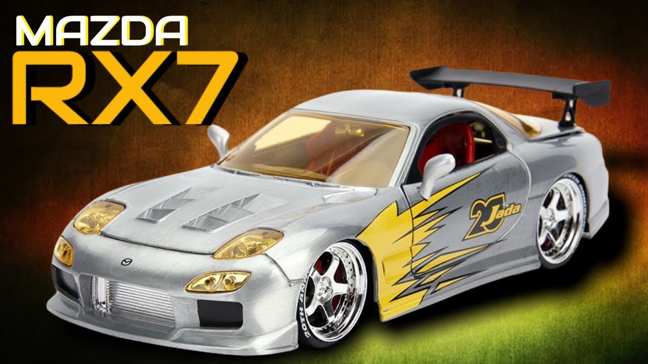 Mazda RX7 1:24 DieCast Car Review #innorative #miniatureautomobiles #mrrescue #3dbotmaker #jadatoys