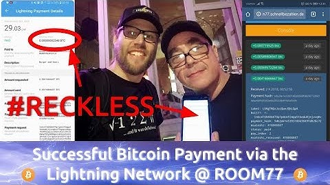 1st Bitcoin Payment via Lightning Network at ROOM77 in Berlin: Video Proof
