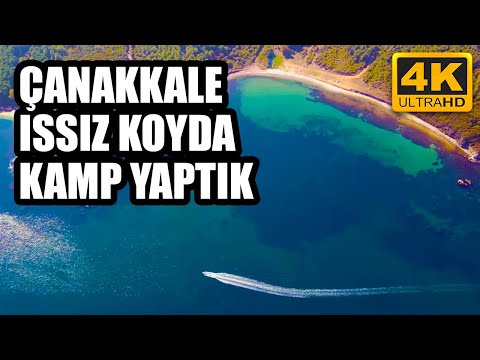 🏕️Gizli ıssız koyda kamp yaptık Çanakkale ! (40 günlük Ege turu'nun 2. videosu) 4K 60FPS UHD