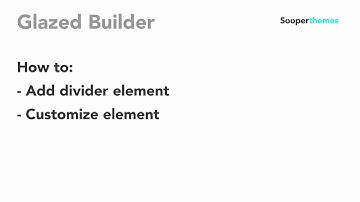 Divider Element Glazed Builder Drupal Tutorial