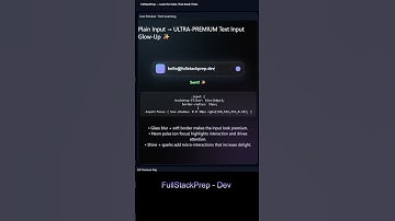 Why Your UI Looks Old 😭 Try This Premium Input (CSS Included!) #fullstackprep #codeprep  #coding