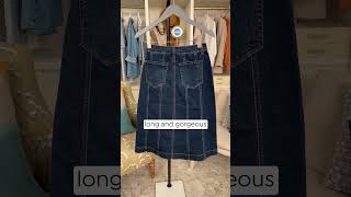 Dg2 By Diane Gilman New Clic Stretch Denim Paneled Midi Skirt Hsn