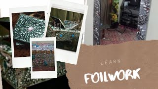 how to emboss pattern motif on aluminium foil to create an antique piece