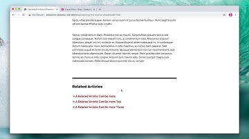 Building a Blog — Related Entries