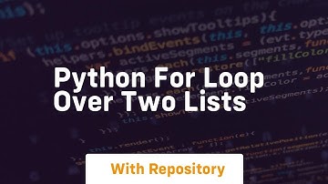 python for loop over two lists