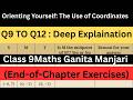 Class 9 Maths New NCERT Ganita Manjari | Chapter 1 Use of Coordinates Q9–Q12 | Full Explanation