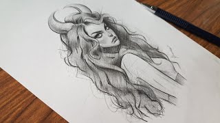 Drawing a fantasy character 👿