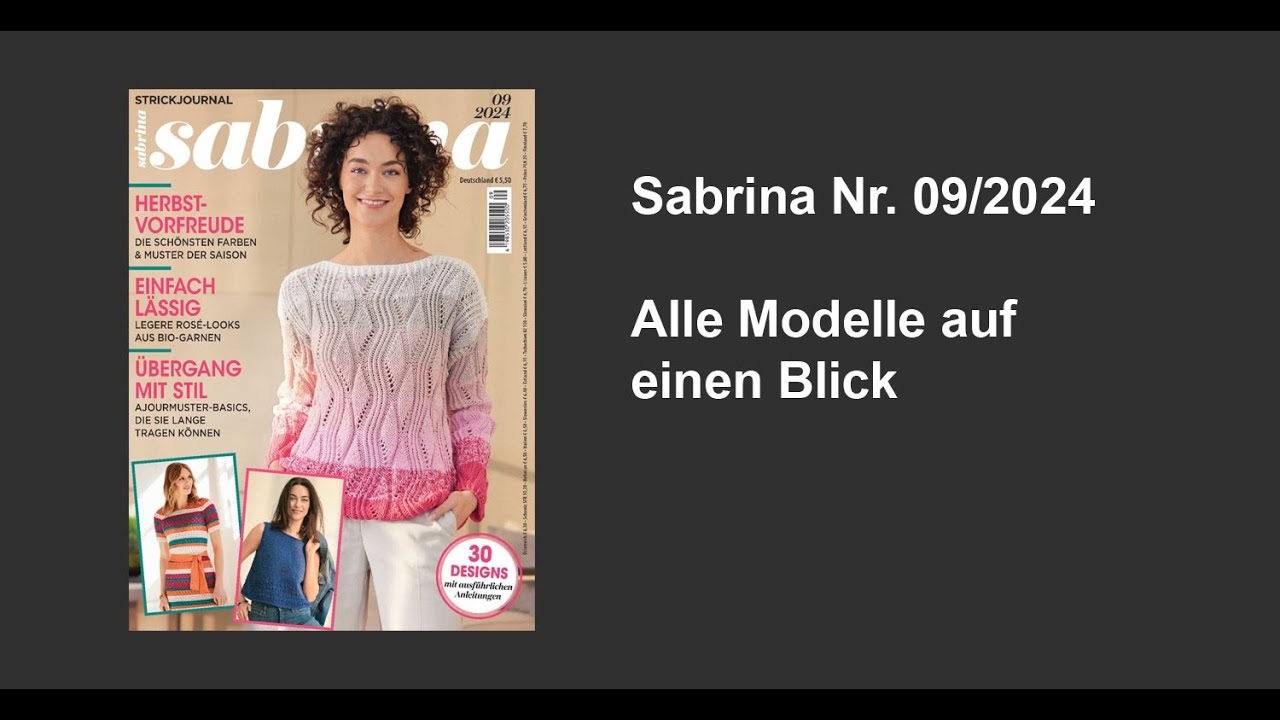 Sabrina Strickjournal Nr. 09/2024 - alle Modelle auf einen Blick