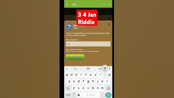 Zoo Riddle of the day 3 4 Jan #zoo #airdrop #telegram #bybit