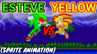 Esteve The Echidna Vs Yellow The Striphog [Sprite Animation]