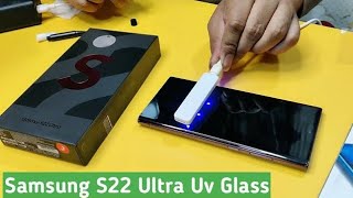 Samsung S22 Ultra Tempered Glass | Whitestone Dome Glass installation