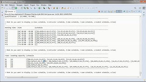 Class Scheduling + Genetic Algorithm + JAVA (prototype project 06 - public version)