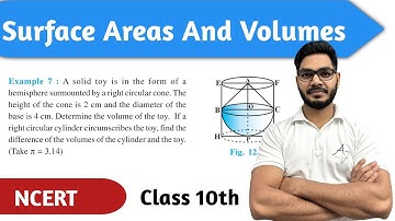 Example 7 surface areas and volumes class 10 || Class10 Ch 12 NCERT Example 7 || By Rajeev Sir