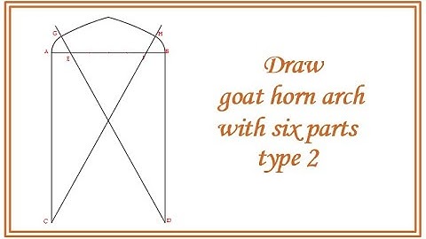 Draw Islamic arches / goat horn arch 6 parts type 2