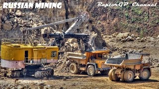 Limestone mining in Russia. Хмелинецкий карьер, добыча известняка