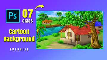 Background Design For Cartoon Animation In Photoshop | Class 07 #photoshop #cartoon #background