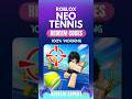 Roblox Neo Tennis Codes | Neo Tennis Redeem Codes #neotennis