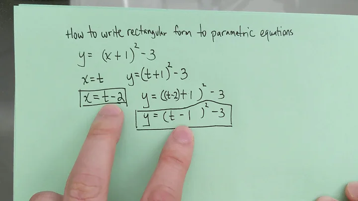 Rectangular to Parametric Equations