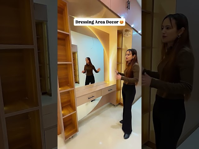Dressing Area Decor 😍 | #dressingroomgoals #dressingroomselfie #dressing_room #dressingtable