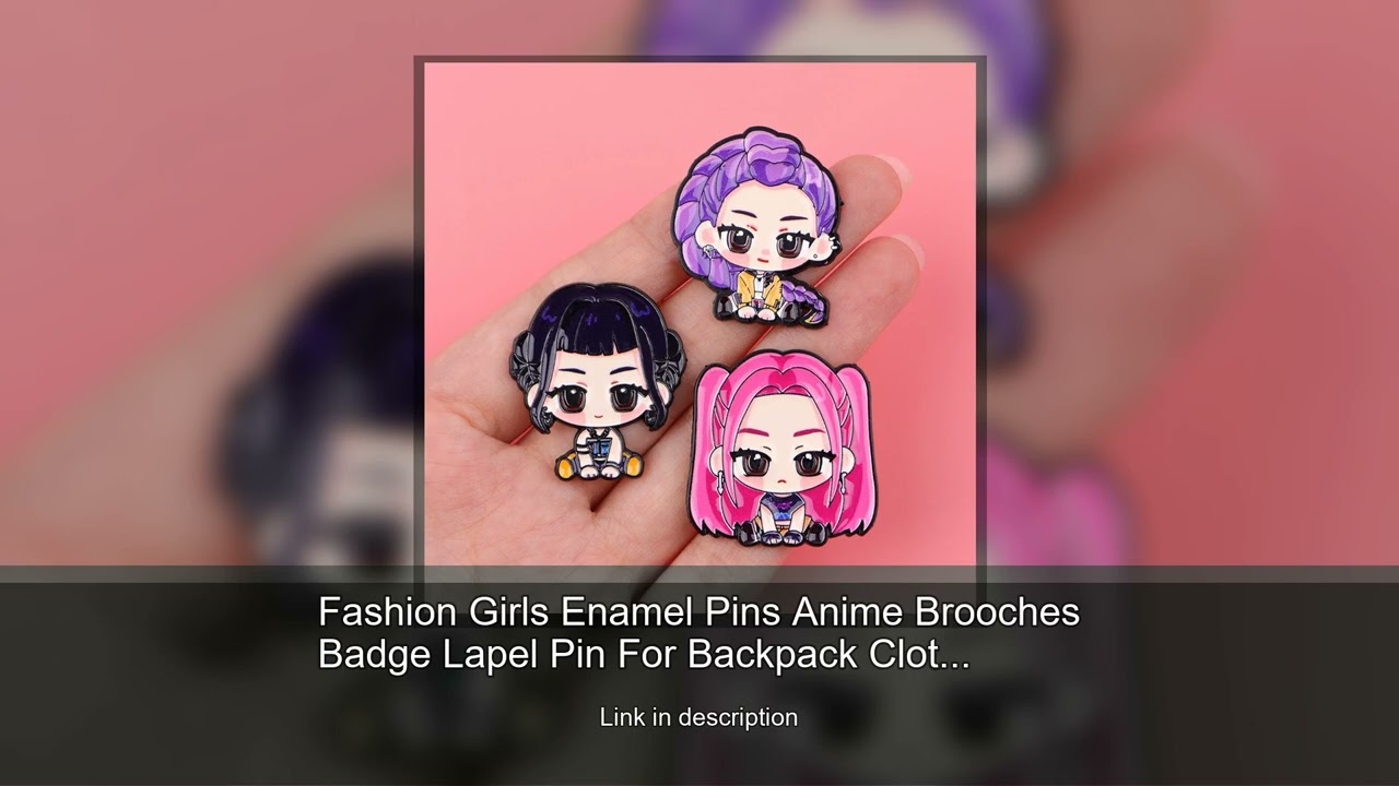 Fashion Girls Enamel Pins Anime Brooches Badge Lapel Pin For Backpack Clothes Accessories Fashi