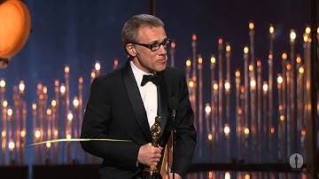 Christoph Waltz winning Best Supporting Actor for "Django Unchained"