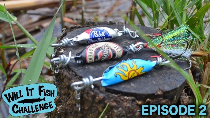 Catching Fish with A Home Made BEER CAP Lure! 