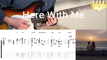 d4vd - Here With Me (guitar cover with tabs & chords)