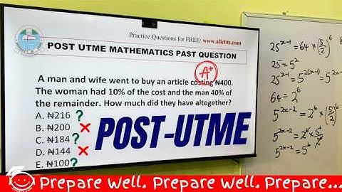 100% Post-UTME Mathematics Questions 2025 | UI, OOU, UNIPORT, ABU, ATBU & More