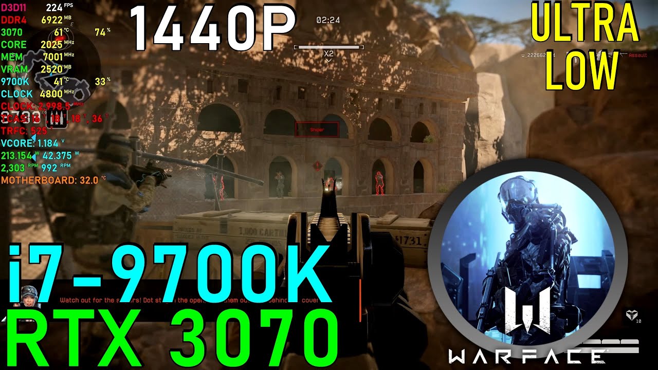 Warface RTX 3070 OC & 9700K 4.8GHz - Max Settings 1440P
