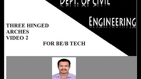 Three hinged arch with supports at different level