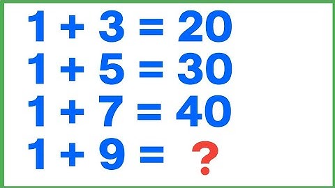1 + 9 = ❓ \ Maths logical questions \ Reasoning tricks \ IQ test