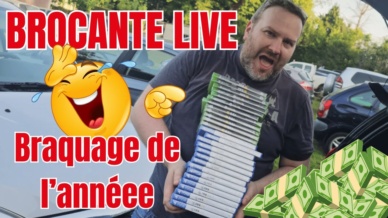 Braquage au CAMPING 😂 brocante live vide grenier 