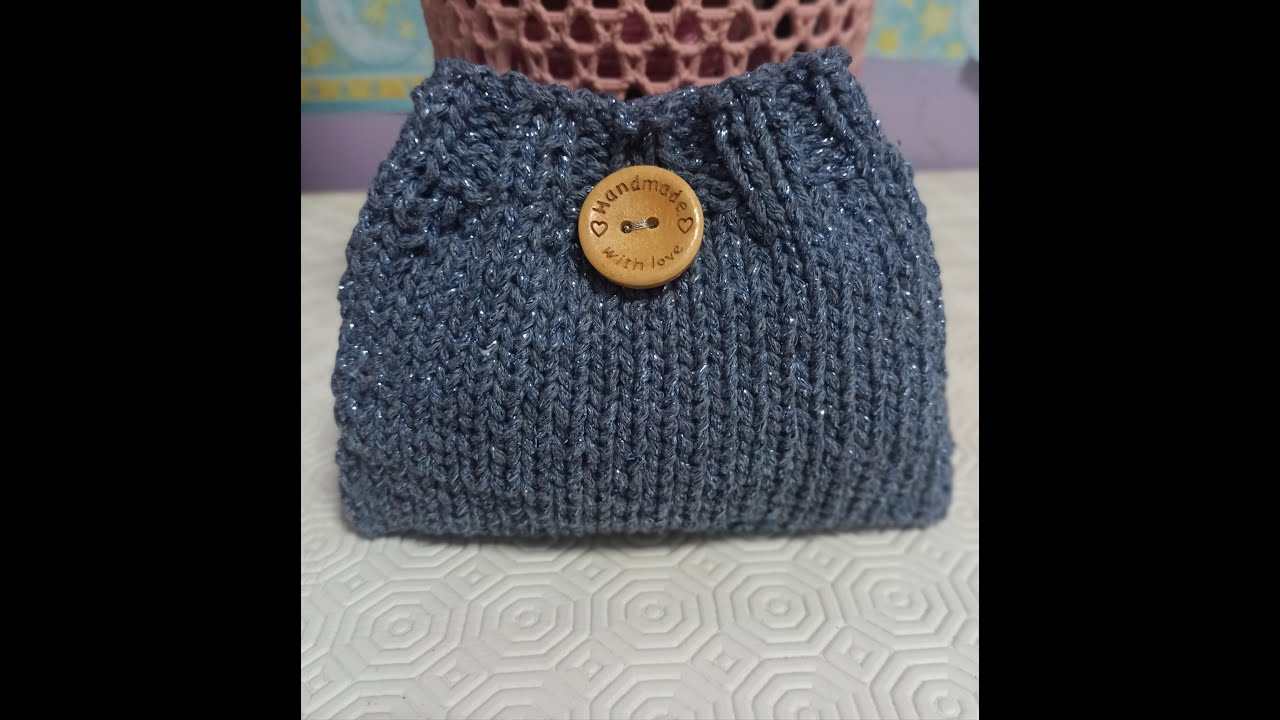 Idea regalo super originale che tutti possono realizzare!🎁Mini pochette da borsetta ai ferri facile🧶