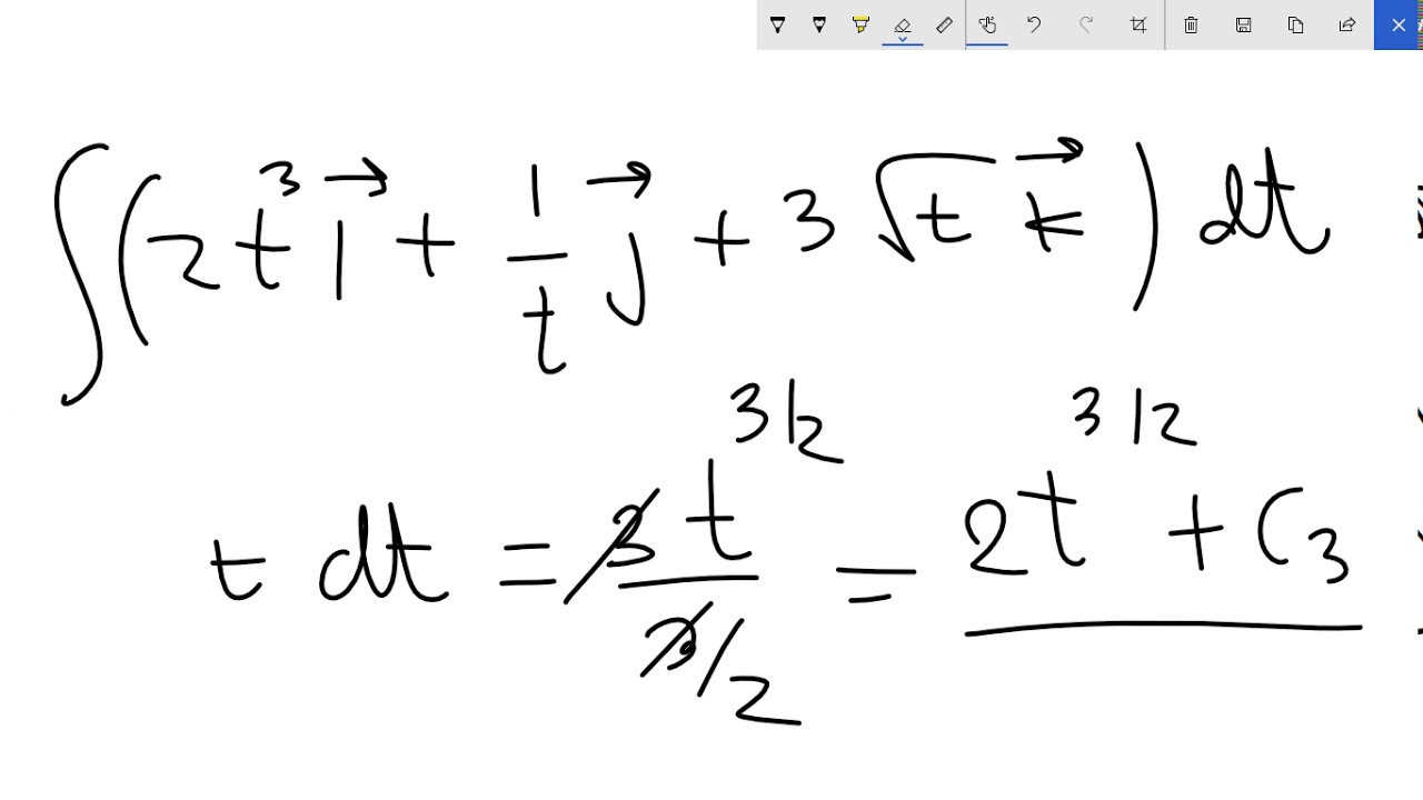 Integrales de funciones vectoriales 15 05 2020 YouTube